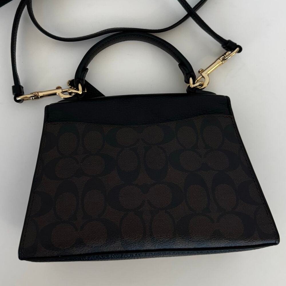 Coach Pepper Satchel In Signature Canvas Leather … - image 5